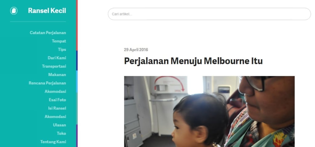 5 travel blog Indonesia - Ransel Kecil