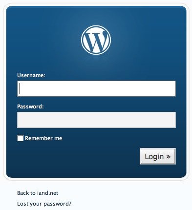 Wordpress 2.1 by Ian D wordpress theme photo