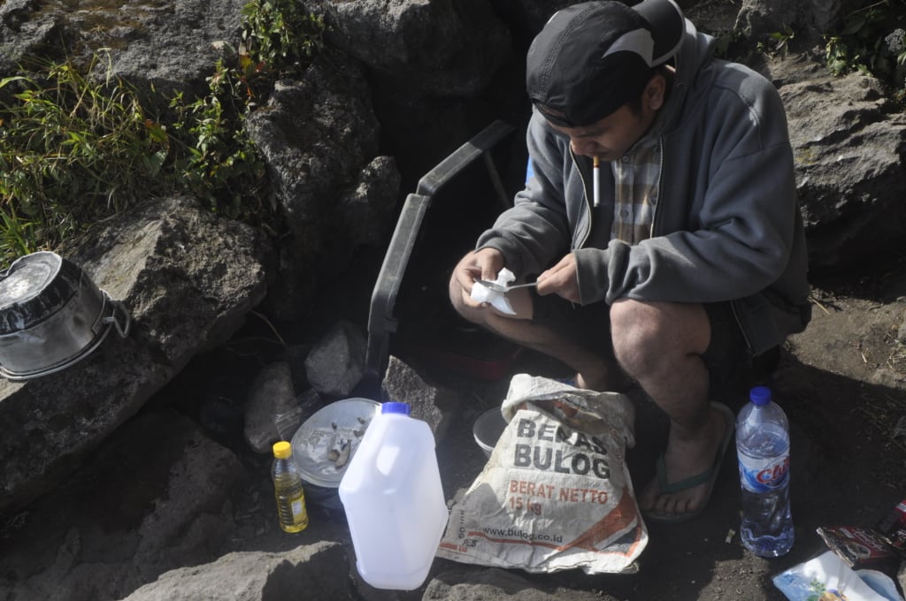 Pos VI Watu Kotak sebelum turun