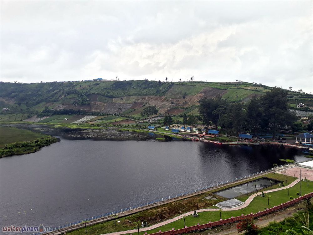 Hamparan Bunga, Pesawat, dan Indahnya Alam di Danau Mas Harun Bastari, Bengkulu