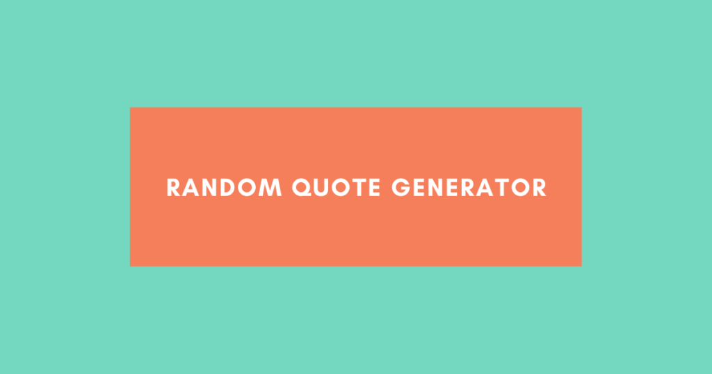 Quote of the Day Generator
